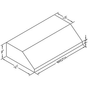 Vent- Stainless SteelA- Stainless SteelHood 36" Standard Style Range Hood with 300 CFM, Ducted Venting & 2 LED Lights - Stainless Steel, , hires