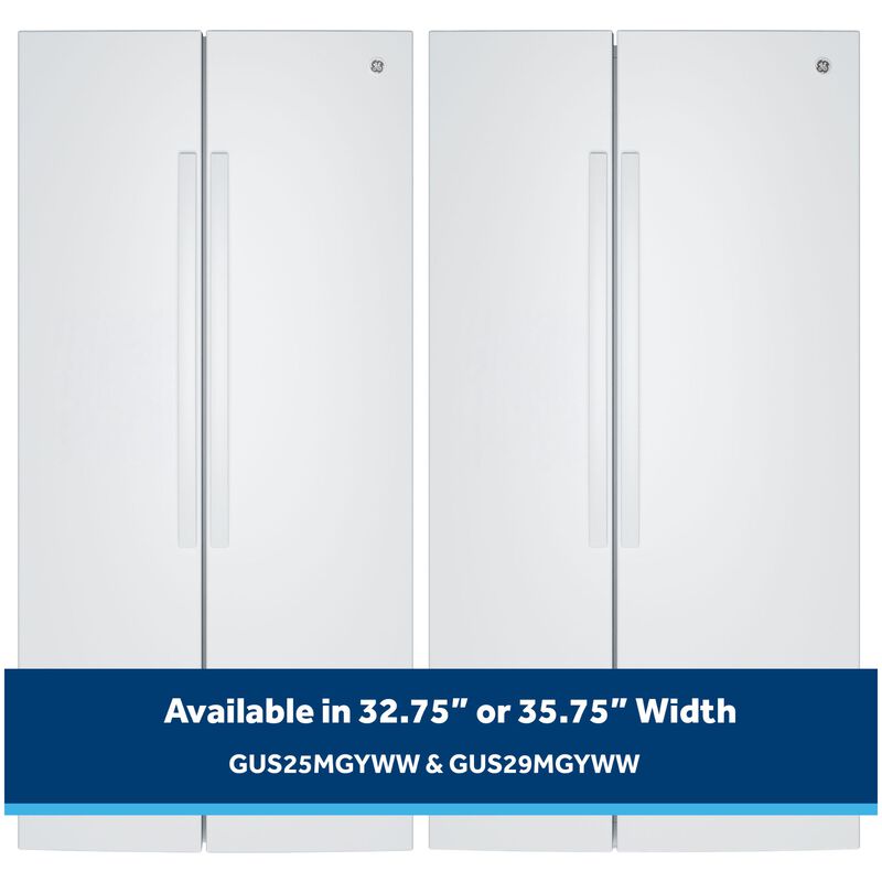 GE 36 in. 28.5 cu. ft. Garage-Ready Side-by-Side Refrigerator - White, White, hires