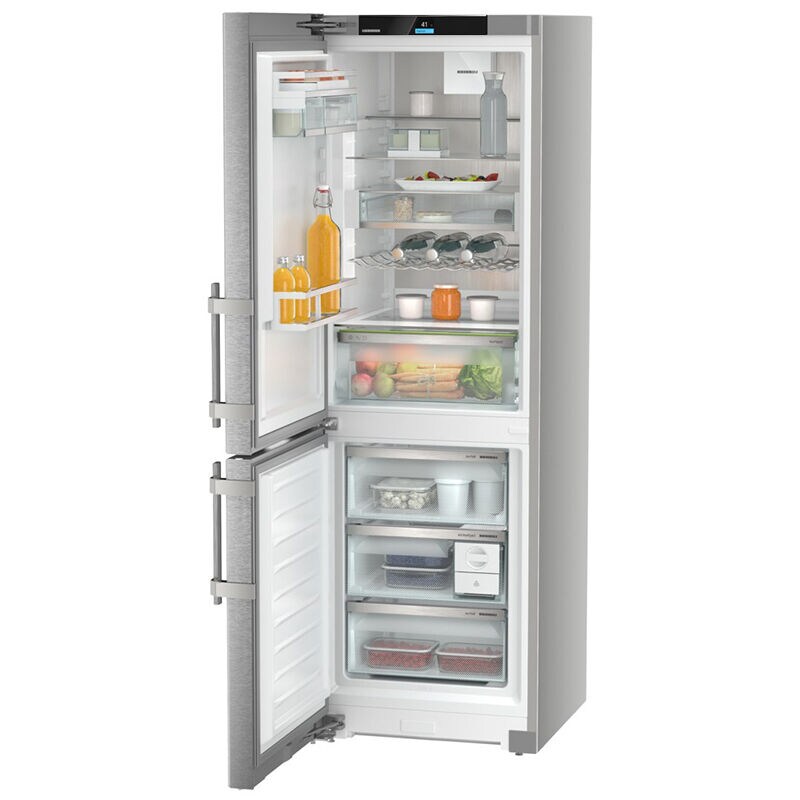 Liebherr Prime Series 24 in. 11.4 cu. ft. Left-Hinged Counter Depth Bottom Freezer Refrigerator - Stainless Steel, , hires