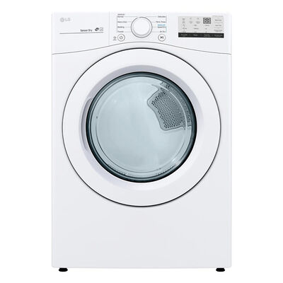 LG 27 in. 7.4 cu. ft. Stackable Gas Dryer with Sensor Dry Technology - White | DLG3401W