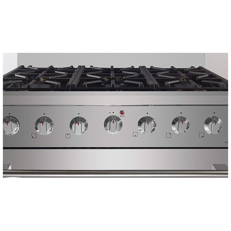 NXR 36 in. 5.5 cu. ft. Standard Convection Gas Range with 6 Sealed Burners - Stainless Steel, , hires