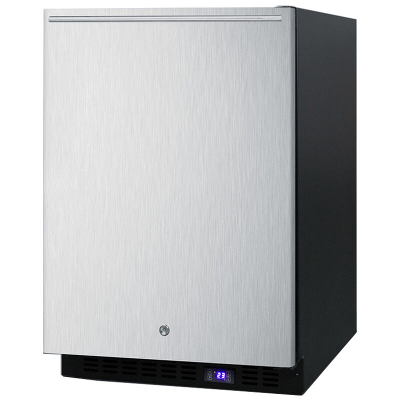 Summit 24 in. 4.7 cu. ft. Built-in Outdoor Frost Free Compact Upright Freezer with Adjustable Shelves - Stainless Steel, , hires