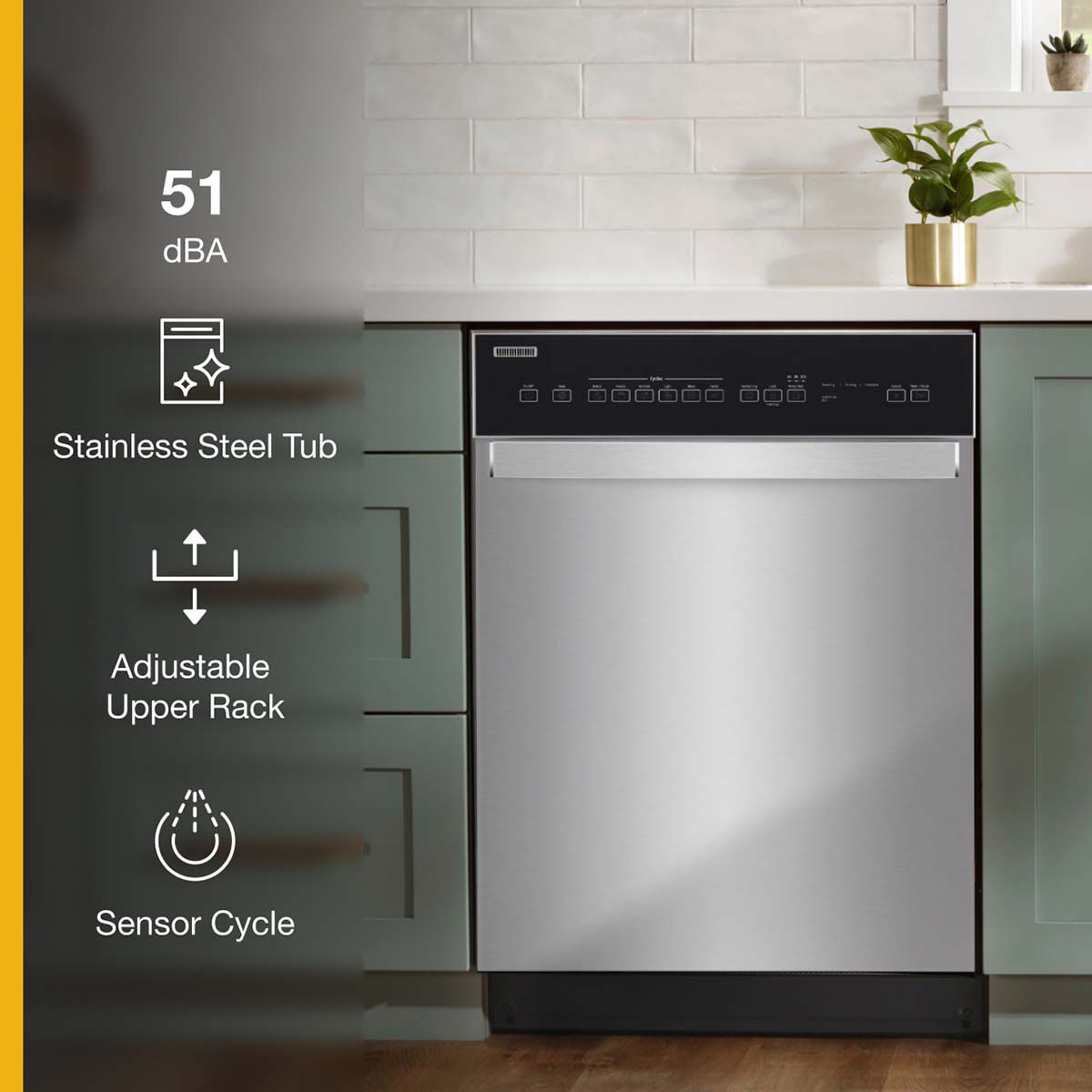 cream slimline dishwasher