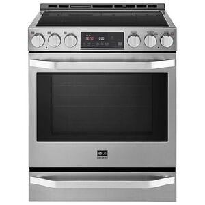 LG Studio 30 in. 6.3 cu. ft. Smart Convection Oven Slide-In Electric Range with 5 Induction Zones - Stainless Steel (Open Box Excellent Condition), , hires