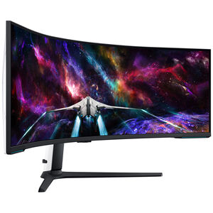 Samsung - 57" Odyssey Neo G9 Dual 4K UHD Quantum Mini-LED 240Hz 1ms HDR 1000 Curved Gaming Monitor (HDMI 2.1, DP 2.1, USB 3.0) - Black, , hires