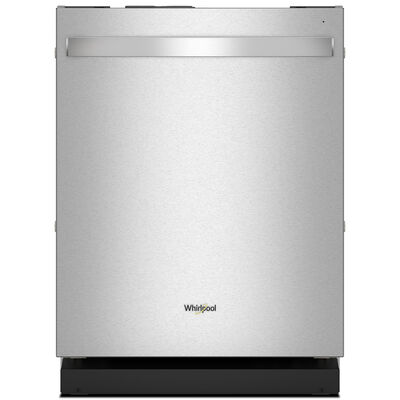 Whirlpool 24 in. Built-In Dishwasher with Top Control, 44 dBA Sound Level, 14 Place Settings, 5 Wash Cycles & Sanitize Cycle - Stainless Steel | WDT550SAPZ