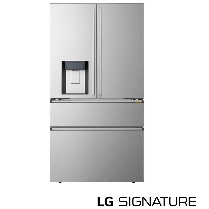 LG Signature 36 in. 21.7 cu. ft. Smart Counter Depth 4-Door French Door Refrigerator with Ice & Water Dispenser - PrintProof Stainless Steel, , hires