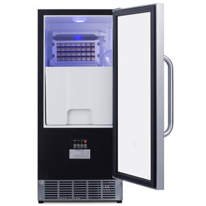Summit 15 in. Built-In Undercounter Commercial-Use Ice Maker with 25 lb. Ice Storage, Auto-Defrost & Digital Control - Stainless Steel, , hires