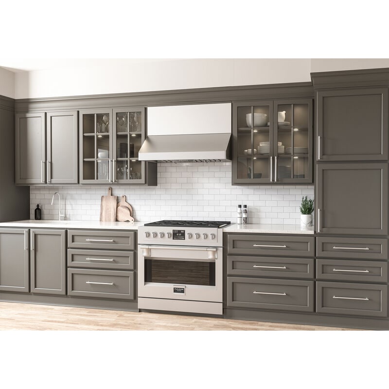 Zephyr Tempest 36 in. Convertible Standard Style Range Hood with 650 CFM, 6 Fan Speeds & 2 LED Lights - Stainless Steel, , hires