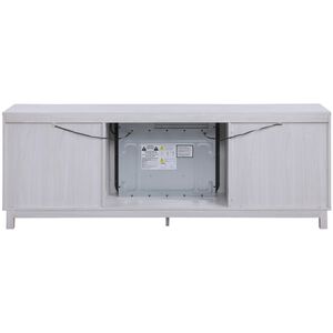 Lilola Summit 70"W White Walnut Finish TV Stand Console with Fireplace and Heater, , hires