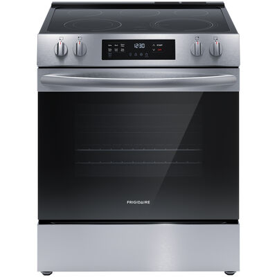 Frigidaire 30 in. 5.3 cu. ft. Electric Range with Smoothtop Burners - Stainless Steel | FCFE3062AS