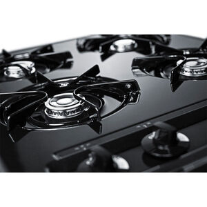 Summit 24 in. 4-Burner Natural Gas Cooktop - Black, , hires