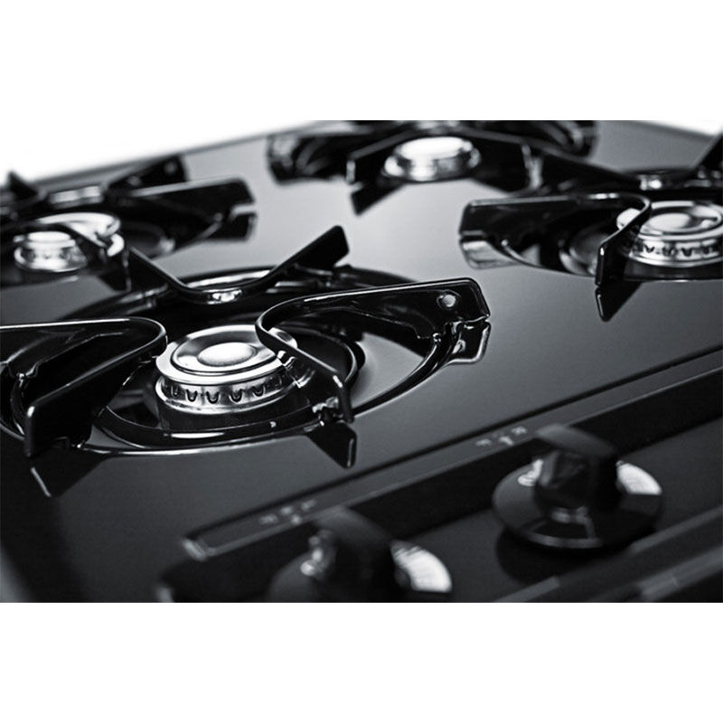 Summit 24 in. 4-Burner Natural Gas Cooktop - Black, , hires