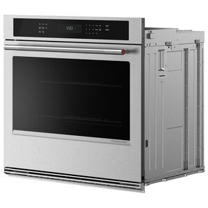 KitchenAid 30 in. 5.0 cu. ft. Electric Single Wall Oven with True European Convection - Stainless Steel with PrintShield Finish, , hires