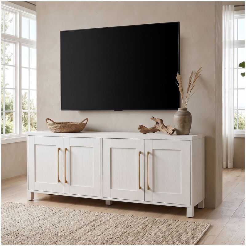 Preston & Cole Daphne 68" Wide TV Stand for TVs up to 75" - White, , hires