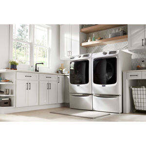 Maytag 27 in. 4.5 cu. ft. Stackable Front Load Washer with Extra Power and 12-Hr Fresh Spin Option - White, White, hires