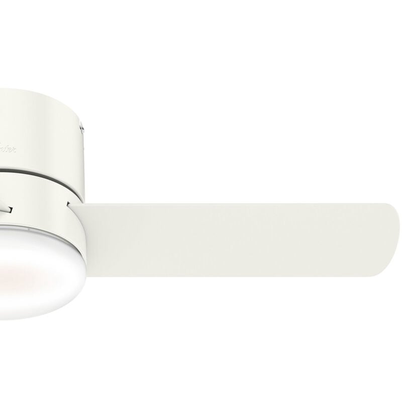 Hunter 44" Minimus Low Profile Ceiling Fan with LED Light Kit and Handheld Remote - Fresh White, White, hires
