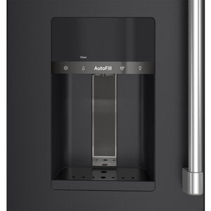 Cafe 36 in. 22.3 cu. ft. Smart Counter Depth 4-Door French Door Refrigerator with External Filtered Ice & Water Dispenser - Matte Black, Matte Black, hires