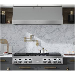 SKS 48 in. Smart Ducted Canopy Pro Style Range Hood with 650 CFM, 5 Fan Speeds & 1 LED Light - Stainless Steel, , hires