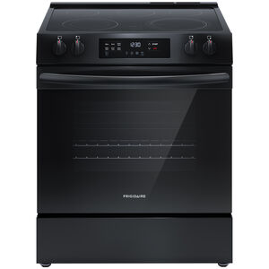 Frigidaire 30 in. 5.3 cu. ft. Oven Freestanding Electric Range with 5 Smoothtop Burners - Black, Black, hires