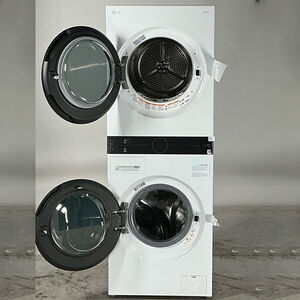 LG 24 in. 2.8 cu. ft. Smart Electric Front Load Ventless WashTower with Heat Pump, Center Control, Sensor Dry, Sanitize & Steam Cycle - White (Open Box Good Condition), , hires