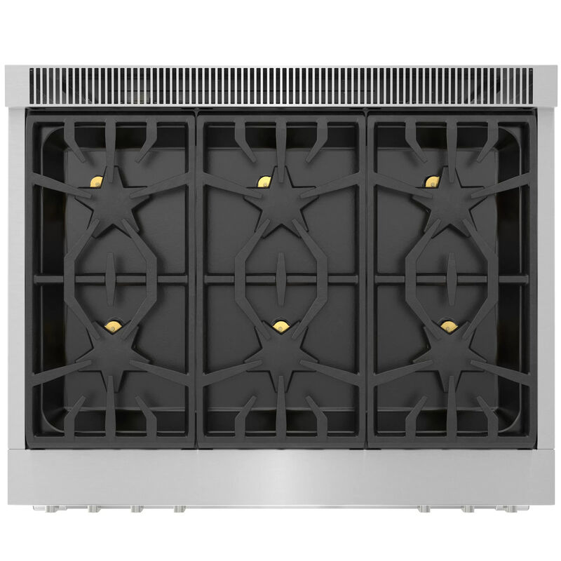 Thermador Pro Grand Professional Series 36 in. 5.7 cu. ft. Smart True European Convection Dual Fuel Range with 6 Sealed Burners - Stainless Steel, , hires