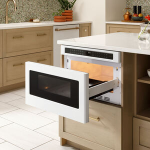 Cafe 24 in. 1.2 cu. ft. Microwave Drawer with 10 Power Levels & Sensor Cooking Controls - Matte White, Matte White, hires