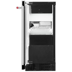 KitchenAid 15 in. Built-In Undercounter Ice Maker with 25 lb. Ice Storage, Auto-Defrost & Digital Control - Stainless Steel with PrintShield Finish, Stainless Steel with PrintShield Finish, hires