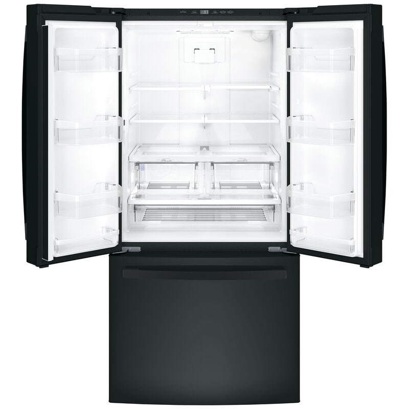 GE 33 in. 24.7 cu. ft. French Door Refrigerator with Internal Water Dispenser - Black on Black, Black on Black, hires