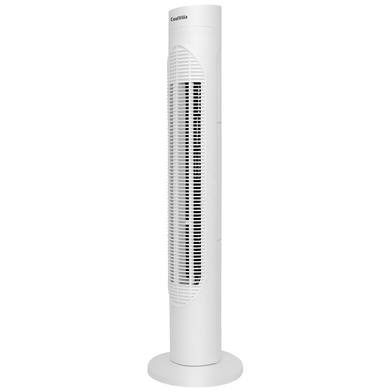 CoolVia 32 in. Oscillating Tower Fan with 3 Speed Settings - White, , hires