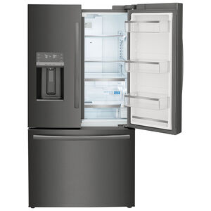Frigidaire Gallery 36 in. 22.6 cu. ft. Counter Depth French Door Refrigerator with Ice & Water Dispenser - Black Stainless, Black Stainless, hires
