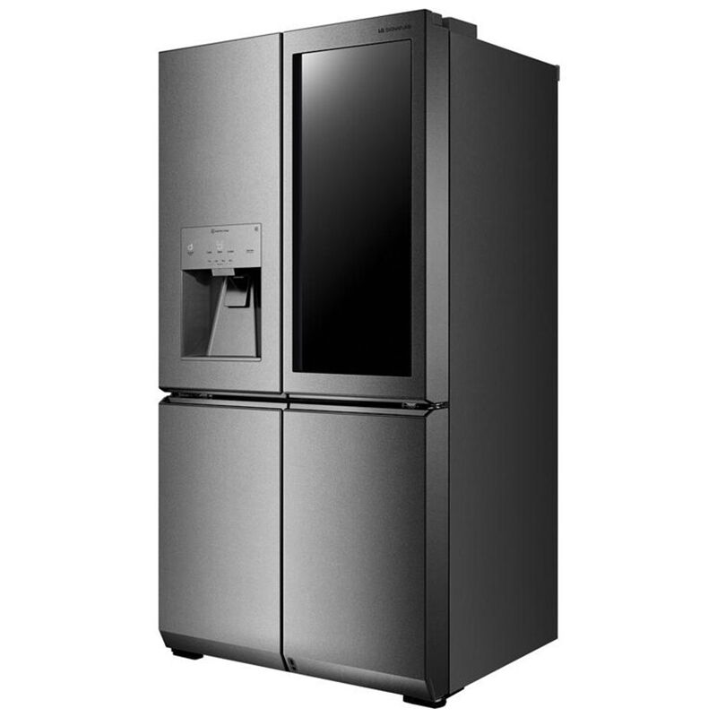 LG Signature 36 in. 22.8 cu. ft. Smart Counter Depth 4-Door French Door  Refrigerator with External Ice & Water Dispenser- Textured Steel