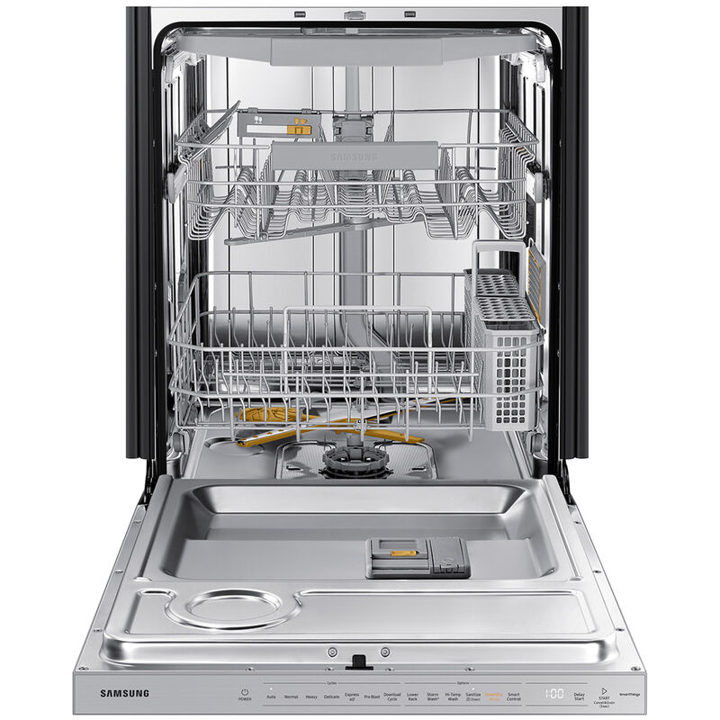 Samsung Bespoke 24 in. Top Control Smart Dishwasher with 42 dBa Sound Level, 3rd-Rack, Smart Dry & Pocket - White Glass, White Glass, hires