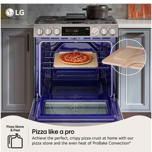 LG 30 in. 6.3 cu. ft. Smart Air-Fry True European Convection Slide-In Electric Range with Radiant Burners - PrintProof Stainless Steel, , hires
