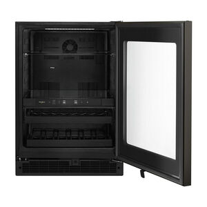 Whirlpool 24 in. 5.2 cu. ft. Built-In/Freestanding Beverage Center with 14 Bottle Wine Storage, Dual Zones & Digital Control - Black, , hires