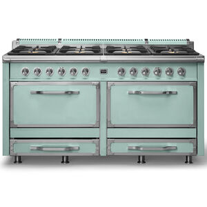 Viking Tuscany Series 66 in. 7.6 cu. ft. True European Convection Double Oven Dual Fuel Range with 8 Sealed Burners - Splash, , hires