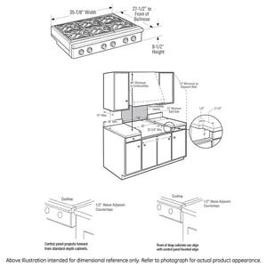 Cafe 36 in. 6-Burner Natural Gas Rangetop with Simmer Burner & Power Burner - Matte Black, Matte Black, hires