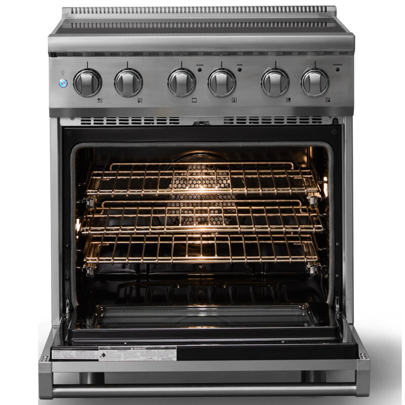 Viking 5 Series 30 in. 4.7 cu. ft. True European Convection Electric Range with Smoothtop Burners - Stainless Steel, , hires
