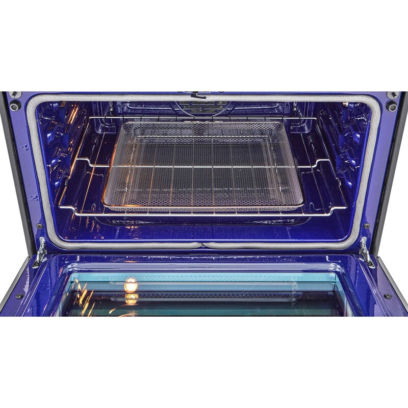 LG 30 in. 6.9 cu. ft. Smart Air Fry True European Convection Double Oven Slide-In Gas Range with 5 Sealed Burners & Griddle - PrintProof Stainless Steel, PrintProof Stainless Steel, hires