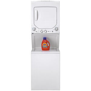 GE 24 in. Laundry Center with 2.3 cu. ft. Washer with 11 Wash Programs & 4.4 cu. ft. Dryer with 4 Electric Dryer Programs & Wrinkle Care - White, , hires