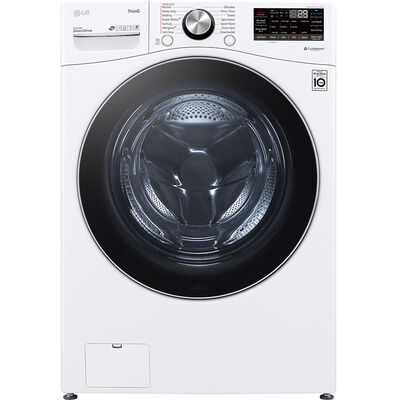LG 27 in. 5.0 cu. ft. Smart Stackable Front Load Washer with TurboWash 360, Sanitize & Steam Wash Cycle - White | WM4200HWA