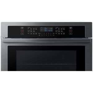 Samsung 30 in. 10.2 cu. ft. Smart Top Control Electric Double Wall Oven - Fingerprint Resistant Black Stainless Steel, Black Stainless, hires