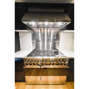 JennAir Pro-Style 48 in. Ducted Canopy Pro Style Style Range Hood with 1200 CFM, 4 Fan Speeds & 3 Halogen Lights - Stainless Steel, , hires