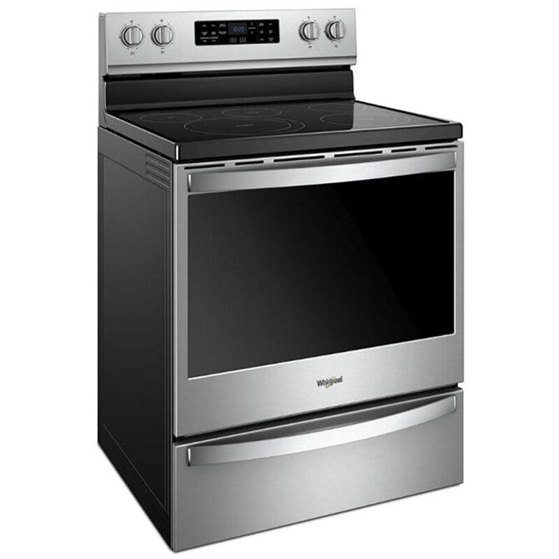 Whirlpool 30 in. 6.4 cu. ft. Convection Oven Freestanding Electric Range  with 5 Smoothtop Burners - Stainless Steel