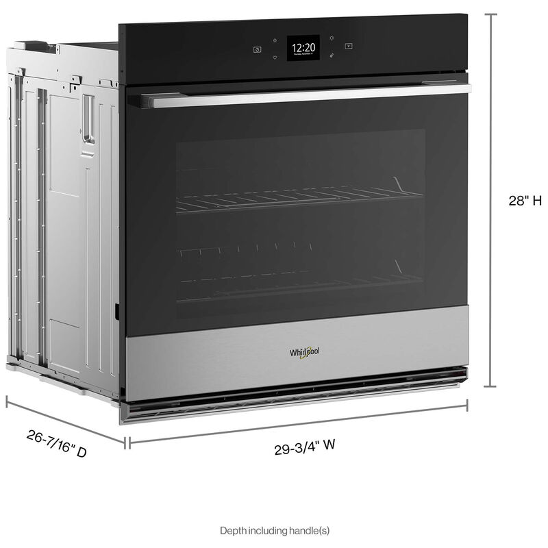Whirlpool 30 in. 5 cu. ft. Smart Electric Single Wall Oven with Standard Convection - Fingerprint Resistant Stainless, , hires