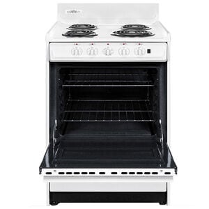 Summit 24 in. 2.9 cu. ft. Electric Range with Coil Burners - White, , hires