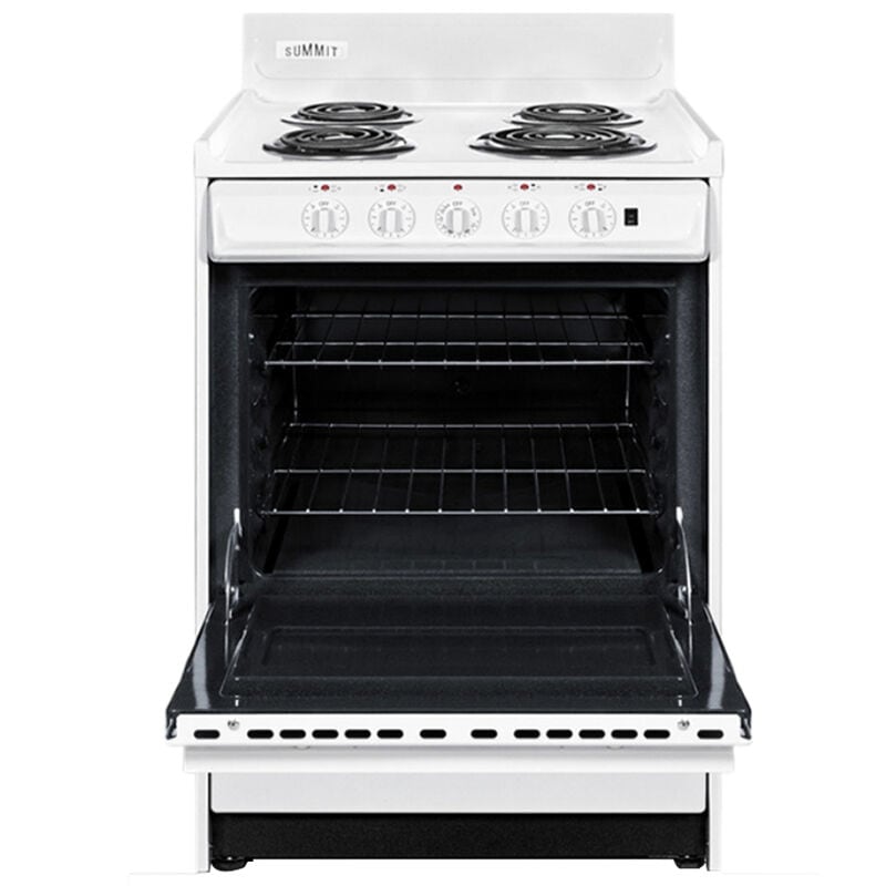 Summit 24 in. 2.9 cu. ft. Electric Range with Coil Burners - White, , hires