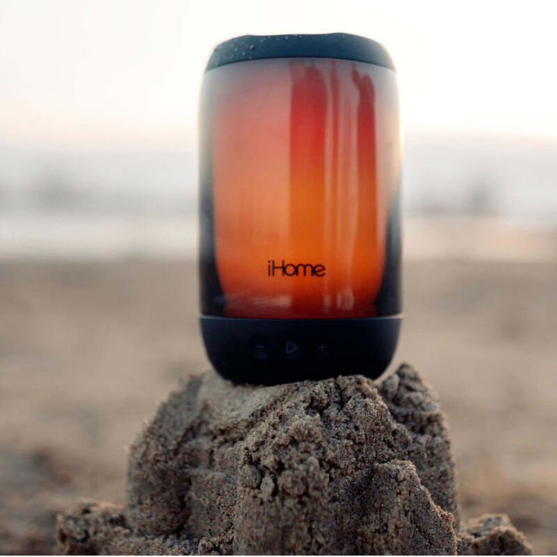 iHome PlayGlow+ Rechargeable Color Changing Waterproof Bluetooth Speaker with Mega Battery - Black, , hires