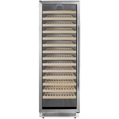 Summit 24 in. Full-Size Built-In or Freestanding Wine Cooler with 165 Bottle Capacity, Single Temperature Zones & Digital Control - Stainless Steel | SWC1926BLHD