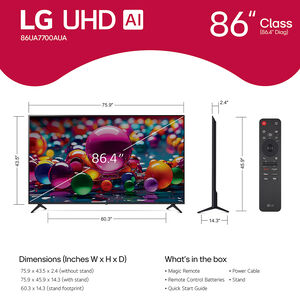 LG - 86" Class UA77 Series LED 4K UHD Smart webOS TV, , hires